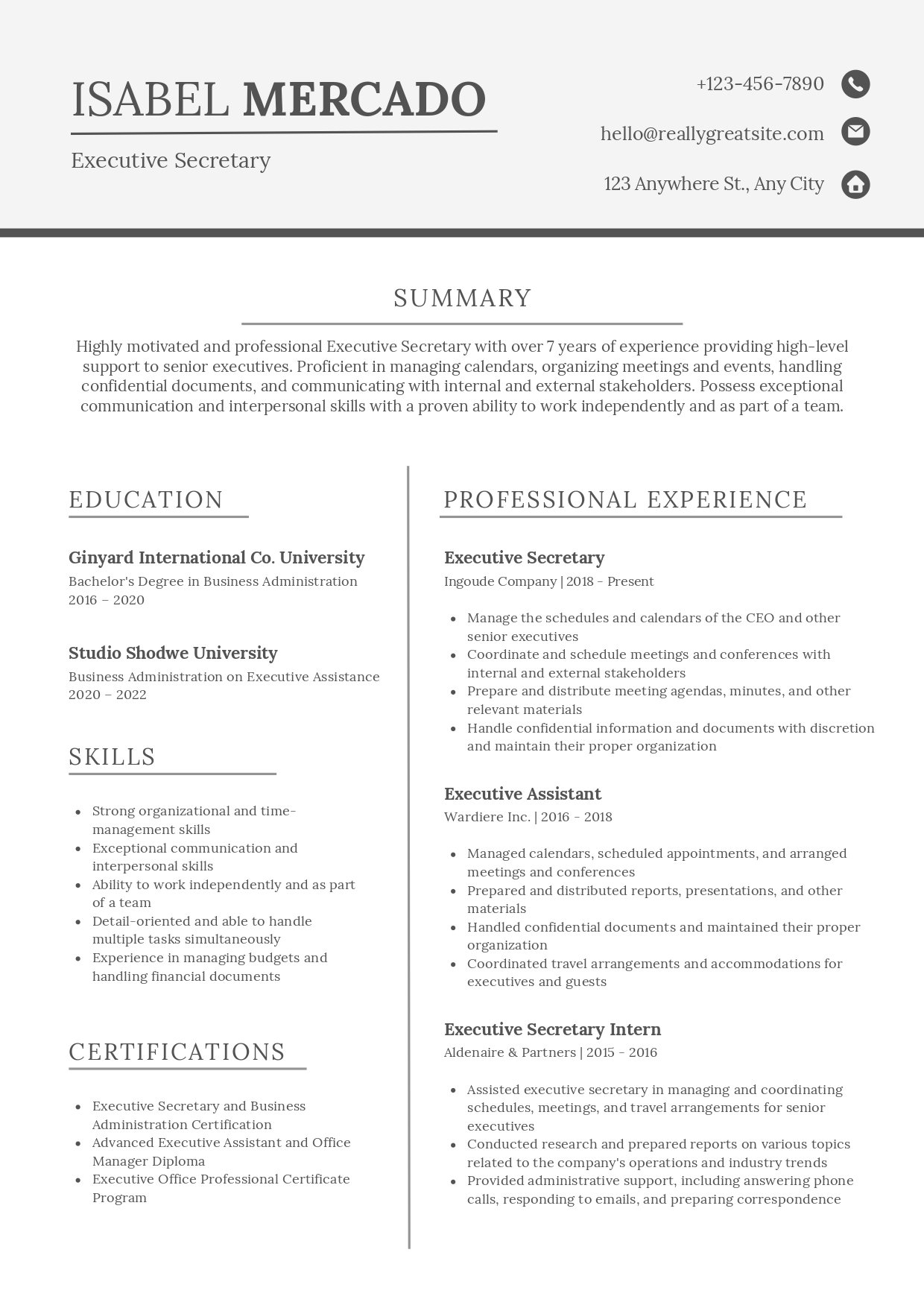 CV Template 4